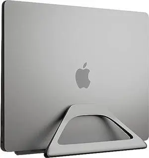 Elestoria Vertical Laptop Stand Holder- Adjustable Laptop Holder Vertical fits All MacBook, Chromebook & Gaming Laptops - Grey Elestoria Vertical Laptop Stand Holder- Adjustable Laptop Holder Vertical fits All MacBook, Chromebook & Gaming Laptops - Grey