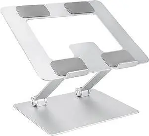 Basics Laptop Stand Riser, Portable and Adjustable Stand, for Notebook up to 17 Inch, Silver Basics Laptop Stand Riser, Portable and Adjustable Stand, for Notebook up to 17 Inch, Silver