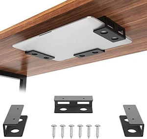 GOME Under Desk Laptop Mount Metal Bracket with Felt Board to Protect Your Laptop, Under Desk Laptop Tray Holder Desk Shelf with Screws to Enhanced Stability GOME Under Desk Laptop Mount Metal Bracket with Felt Board to Protect Your Laptop, Under Desk Laptop Tray Holder Desk Shelf with Screws to Enhanced Stability