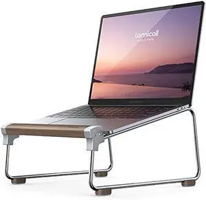 Lamicall Wooden Laptop Stand for Desk - Aluminum Detachable Desktop Notebook Stand Holder, Ergonomic Laptop Holder for 10-16'' Laptops, Such as MacBook Air, MacBook Pro, Dell, HP, Msi. Lamicall Wooden Laptop Stand for Desk - Aluminum Detachable Desktop Notebook Stand Holder, Ergonomic Laptop Holder for 10-16'' Laptops, Such as MacBook Air, MacBook Pro, Dell, HP, Msi.