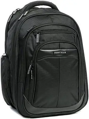 Perry Ellis M140 Business Laptop Backpack, Black, One Size Perry Ellis M140 Business Laptop Backpack, Black, One Size