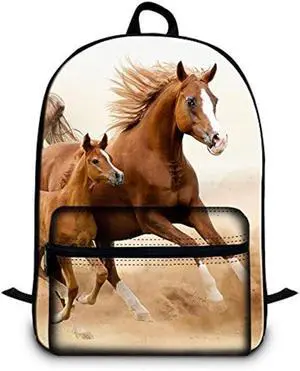 Dispalang 16.5 inch Horse Laptop Backpack Children School Bookbags High Class Back Pack Dispalang 16.5 inch Horse Laptop Backpack Children School Bookbags High Class Back Pack