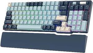 RK ROYAL KLUDGE RK96 RGB Limited Ed, 90% 96 Keys Wireless Triple Mode Bluetooth 5.0/2.4G/USB-C Hot Swappable Mechanical Keyboard w/Wrist Rest, Software Support & Massive Battery, RK Yellow Switch