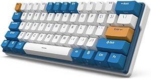 RK ROYAL KLUDGE RK61 Plus Wireless Mechanical Keyboard, Bluetooth/2.4G/Wired RGB Gaming Keyboard, 60% Hot Swappable Computer PC Keyboards with USB Hub, Silence Linear SkyCyan Switches
