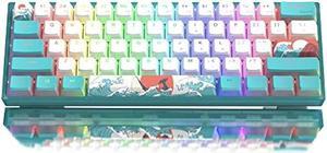 Womier 60 Percent Keyboard WK61 Mechanical RGB Wired Gaming Keyboard HotSwappable Keyboard with PBT Keycaps for Windows PC Gamers  Linear Red Switch
