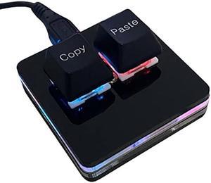 BTXETUEL Copy and Paste 2-Key Keyboard SAYO OSU Keypad Hotswap One Handed Mechanical Gaming Keyboard Cherry Switch RGB Backlit Mini USB Keypad for macros or Rhythm Games