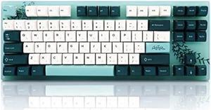 Womier K87 Custom 75% Keyboard, 87 Keys TKL Gaming Keyboard, Hot Swappable Mechanical Keyboard, RGB Keyboard with Theme PBT Keycaps for PC MAC PS4 Xbox Laptop, Red Switch