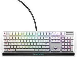 New Alienware Low-Profile RGB Gaming Keyboard AW510K Light, Alienfx Per Key RGB Lighting, Media Controls and USB Passthrough, Cherry MX Low Profile Red Switches, Lunar light