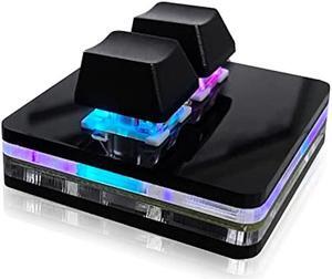 BTXETUEL NONO OSU keypad 2-Key Red axis Gaming USB Keyboard,Hotswap Mechanical Keyboard,Mini Mechanica RGB keypad for macros and Rhythm Games.