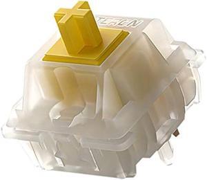 Gateron MilkyYellow Switches - Smooth and Quiet Linear 5 Pin MX Mechanical Keyboard Switches for Gaming and Typing (105Pcs)