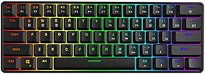 SKYLOONG GK61 SK61 60% Mechanical Gaming Keyboard Mini Compact 61 Keys RGB Illuminated LED Backlit Wired Programmable, for PC/Mac Gamer, Typist, Tactile