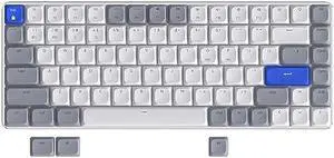 AUSDOM Wireless Bluetooth 75% Mechanical Keyboard: Compact Multi-Device Rechargeable Backlit Gaming Keyboard with 84-Key Layout, White Backlight, Low Profile Brown Switches for Windows/Mac/PC/Laptop AUSDOM Wireless Bluetooth 75% Mechanical Keyboard: Compact Multi-Device Rechargeable Backlit Gaming Keyboard with 84-Key Layout, White Backlight, Low Profile Brown Switches for Windows/Mac/PC/Laptop