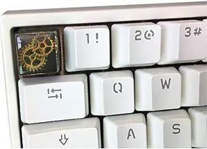 Resin Keycap, Handmade Unique Keycap for Custom Cherry MX Gaming Mechanical Keyboard, 1U ESC Keycap, Industrial Gears