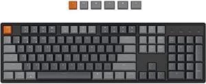 Keychron K10 RGB Full Size Layout HotSwappable Mechanical Keyboard for Mac Windows Multitasking 104Key Bluetooth WirelessUSB Wired Gaming Keyboard with Gateron G Pro Red Switch Aluminum Frame