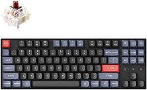 Keychron K8 Pro Wireless Custom Mechanical Keyboard, QMK/VIA Programmable Bluetooth/Wired RGB Backlight Tenkeyless with Hot-swappable Gateron G Pro Brown Switch Compatible with Mac Windows Linux