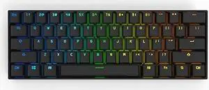 CORN Anne Pro 2 Mechanical Gaming Keyboard 60% True RGB Backlit - Wired/Wireless Bluetooth 5.0 PBT Type-c Up to 8 Hours Extended Battery Life, Full Keys Programmable (Gateron Red, Black)