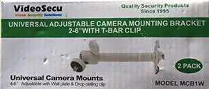 VideoSecu 2 Pack 2-6 inch Adjustable Security Camera Metal Brackets Pan Tilt Wall Ceiling Mounts for CCTV CCD Box Body Camera Home Surveillance System 1SH