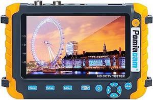 AHD CCTV Monitor Camera Tester IV8W 5 Inch 4-in-1 8MP AHD TVI 8MP CVI CVBS 1080P Coaxial HD Video Testerr Support RS485 PTZ Controller/UTP Cable Test/VGA HDMI Input/DC12V Output