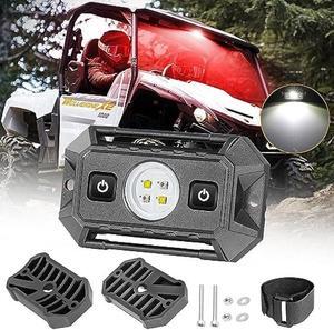 UTV Dome Light, Rfroad lighting 12v Universal Roll Bar Mount Led Light UTV Interior Dome Light Utility Roll Cage Dome Light Map Light For UTV ATV Polaris RZR Can-Am Truck Golf Cart SXS Cab - White/Red