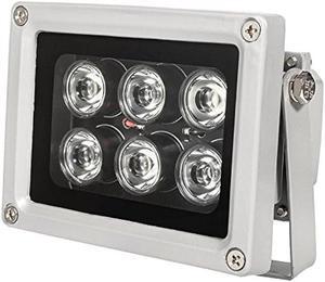 Infrared Illuminator, 850nm 6 LEDs 130 Feet 60 Degree Wide Angle IR Illuminator for Night Vision,Waterproof LED Infrared Light for CCTV Camera, Security Camera, No Power Adapter