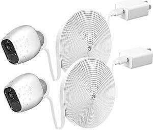 Arlo Cord, 2-Pack 10 Feet Arlo Power Charging Cable and Charger for Arlo Pro & Pro 2 and Arlo Go, Weatherproof Outdoor Indoor, Solved The Need to Constantly Charge Batteries