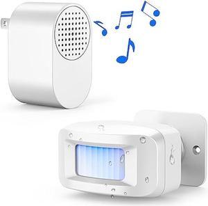 Driveway Alarms Wireless Outside Weatherproof - Motion Sensor Alarms System Motion Detector Plug-in Receiver Loud Chimes Security Alert Monitor System 500FT Long Range Outdoor Alarms Detection