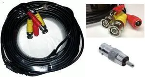 Acelevel 60 Feet Video Power BNC RCA Cable for CCTV Security Cameras