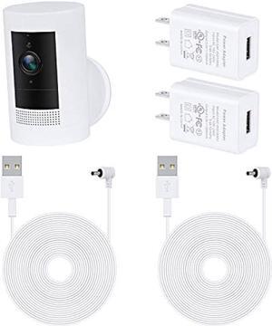 2Pack Power Adapter for Ring Stick Up Cam Battery(3rd Gen), with 30ft/9m Weatherproof Outdoor Cable Continuously Charge Your Camera, No Need to Change The Batteries