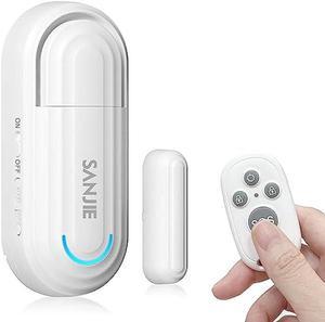 SanJie Door Alarm for Kids Safety, 0-120 Db Volume Ajustable, Wireless Door Alarms with Remote for Home /Kids Safety/Dementia Patients/Pool 1Alarm+1Remote