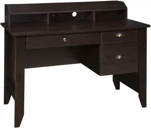 OneSpace Eleanor Executive Desk Wood Grain, Espresso