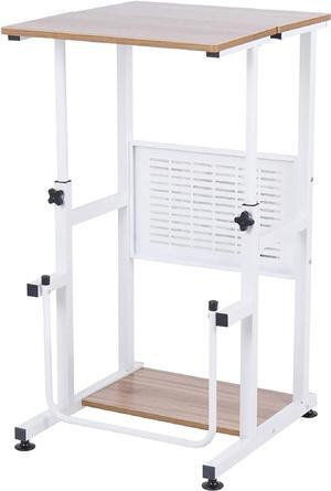 SDADI Adjustable-Height Standing Desk, 2-Mode Modern Standing and Sitting Desk, Light Grain