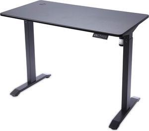 UNICOO - Electric Height Adjustable Standing Desk, Home Office Sit Stand Up Desk with 4 Pre-Set Memory Led Display Controller (Black Top/Black Legs - Electric - KT1001)