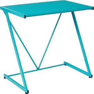 Urban Shop Z-Shaped Student Desk, Aqua