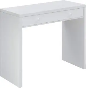 Convenience Concepts Northfield Desk with Drawer, White