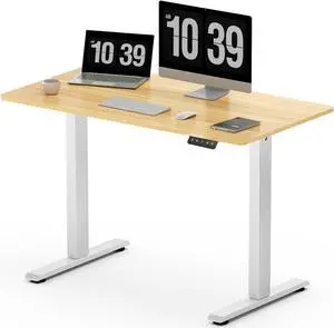 Standing Desk Adjustable Height, 43x24 Inch Stand up Desk for Home Office Computer Desk with Memory Preset(43x24 Whole Board,Maple) Standing Desk Adjustable Height, 43x24 Inch Stand up Desk for Home Office Computer Desk with Memory Preset(43x24 Whole Board,Maple)