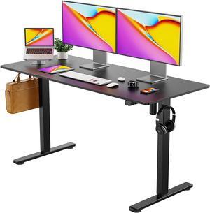 Our Modern Space Height Adjustable 48" Electric Standing Desk - Upgraded Ultra Durable Home Office Large Rectangular Computer or Laptop Sit Stand Workstation - 48 x 24 Inch