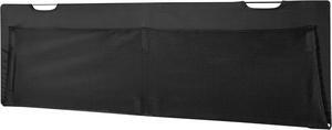 MOUNT-IT! Under Desk Privacy Panel for Sit Stand Workstations [41 Inches Wide], with Cable Management and Organizer Pockets, Modesty Desk Skirt for Home and Office (Black)