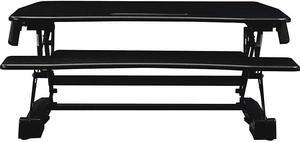 Lorell Sit-to-stand Gas Lift Desk Riser, Black 19.5 x 35.5 x 23.3