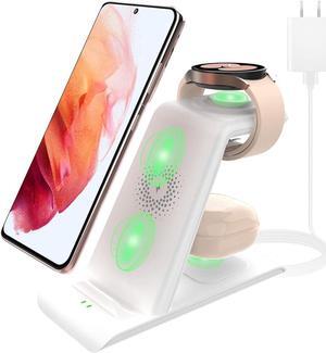 Wireless Charging Station for  Wireless Charger Stand Magnet Galaxy S24 Ultra/S24/S23/S22/S21/S20/S10/Note 20/10/9/8 Galaxy Watch 6/5 Pro/4/3 Active 2/1 Galaxy Buds2 Pro/Live Multiple Devices
