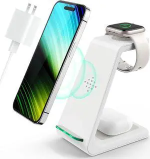Wireless Charging Station,3 in 1 Fast Charging Station,Wireless Charger Stand for iPhone 14/13/12/11 Pro Max/X/Xs Max/8/8 Plus, AirPods 3/2/pro, iWatch Series 8/7/6/5/SE/4/3/2
