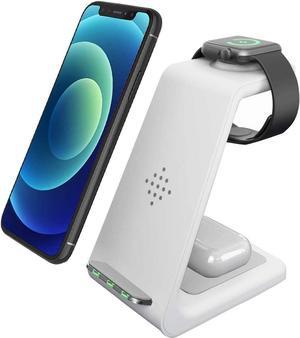 Wireless Charger iPhone,3 in 1 Fast Wireless Charging Station Stand Dock Pad Adults Gift for Apple Watch Ultra/8/7/6/SE/5/4/3/2,Airpods Pro,iPhone 15/15 Plus/15 Pro Max/14/13/12/11/X/Pixel 7/Pixel 6