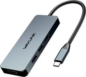 WAVLINK USB C Docking Station, USB C to HDMI Adapter with 4K HDMI, 100W PD, 3X USB3.1, SD/TF Card Reader, USB C Hub Dongle for MacBook Pro/Air, iPad Pro, Surface, XPS, Thunderbolt 3/4 Laptops, Grey