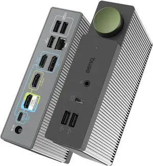 BenQ beCreatus 13-in-1 USB C Hybrid Dock | Gaming Dock HDMI 2.1 | Dual Source Switch | 4K60Hz on 3 Monitors (Up to 8K60/4K120Hz) | HDR | Dolby | 100W Charging |Windows/Mac/PS5/Xbox/Steam Deck(DP1310)