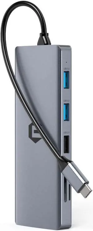 USB C Hub, TOTU USB C Docking Station (4K Dual HDMI&DP,75W PD), Triple Display Docking Station for Windows& Pro Systems,Mirror Display