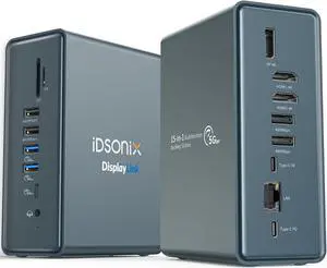 iDsonix DisplayLink Docking Station Dual Monitor, 15 in 1 USB C 3.0 Laptop Docking Station with 2 HDMI, Display 4K, 8 USB Ports, 100W PD, Ethernet, 3.5mm Audio, TF/SD for MacBook M1/M2, Windows