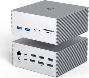 TOTU USB C Docking Station, Laptop USB-C 4K Triple Display Docking Station with Charging Support (2 4K DP, HDMI, 6 USB Ports, 60W USB PD) for Type C Laptops TOTU USB C Docking Station, Laptop USB-C 4K Triple Display Docking Station with Charging Support (2 4K DP, HDMI, 6 USB Ports, 60W USB PD) for Type C Laptops