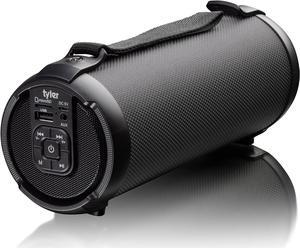 Tyler Wireless Bluetooth Speaker Water Resistant Long Range Rechargeable Boombox USB MP3 Micro SD AUX Inputs Fm Radio Sound & Bass Carry Strap Lightweight for Home Outdoor Stereo