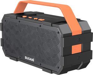BUGANI Bluetooth Speaker, Portable Bluetooth Speakers with 40W Stereo Sound, Loud Bluetooth Speaker 24H Playtime Support TF Card/AUX, IPX6 Waterproof for Beach Camping Outdoor Indoor