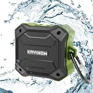 Portable Small Waterproof Bluetooth Speaker IPX7,Wireless Shower Speaker,TWS Stereo Pairing Loud Sound,5W,12 Hours Playtime,AUX,TF,Built-in Mic,Clip Speaker Outdoor Travel Beach Hiking Bike