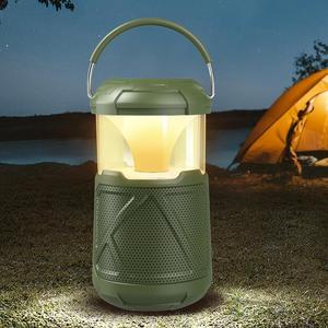 Portable Bluetooth Speakers LED Atmosphere Camping Lights Outdoor, IPX6 Waterproof Wireless Speaker with LED Lights for Patio, Yard, Party, Hiking, Gift for Men Women Fathers